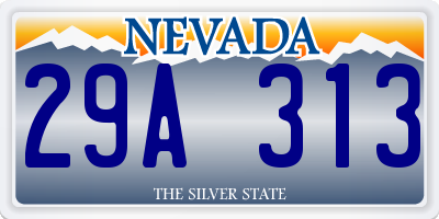 NV license plate 29A313