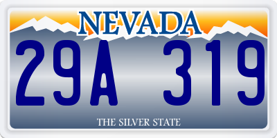 NV license plate 29A319