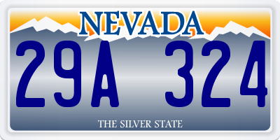 NV license plate 29A324