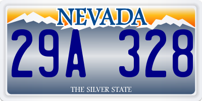 NV license plate 29A328