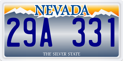 NV license plate 29A331