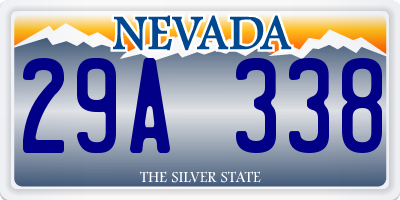 NV license plate 29A338