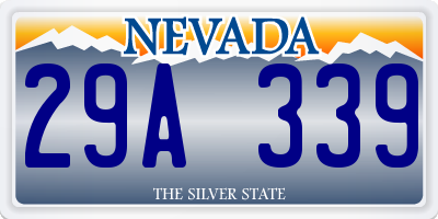 NV license plate 29A339