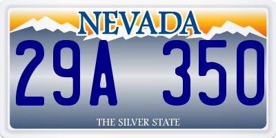 NV license plate 29A350