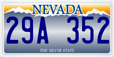 NV license plate 29A352