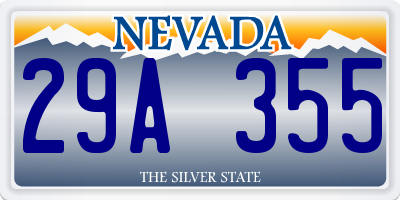 NV license plate 29A355