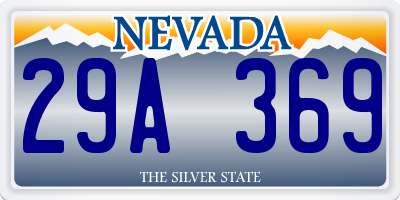 NV license plate 29A369