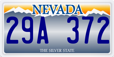 NV license plate 29A372