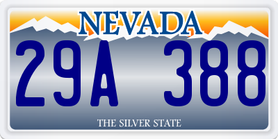 NV license plate 29A388