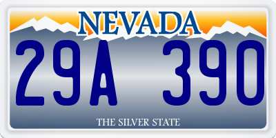 NV license plate 29A390