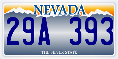 NV license plate 29A393