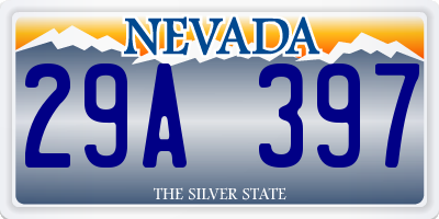 NV license plate 29A397