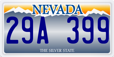 NV license plate 29A399
