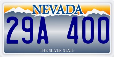 NV license plate 29A400