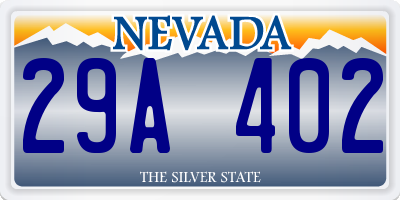 NV license plate 29A402
