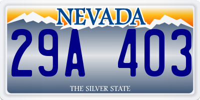 NV license plate 29A403