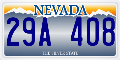 NV license plate 29A408