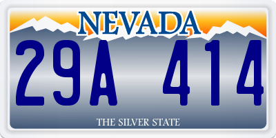 NV license plate 29A414