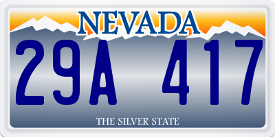 NV license plate 29A417
