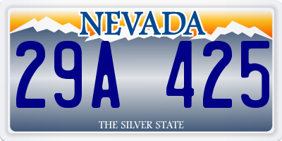 NV license plate 29A425