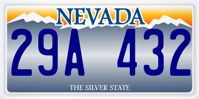 NV license plate 29A432