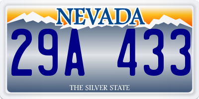 NV license plate 29A433