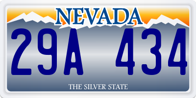 NV license plate 29A434
