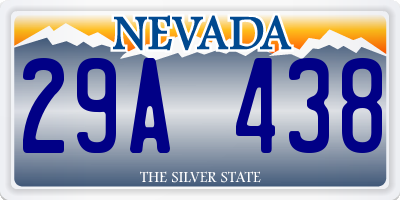 NV license plate 29A438