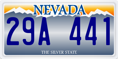 NV license plate 29A441