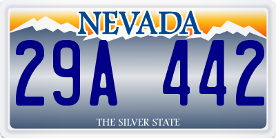 NV license plate 29A442