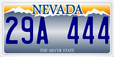 NV license plate 29A444