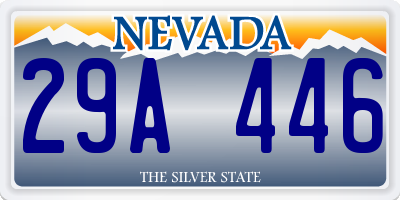 NV license plate 29A446