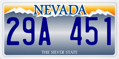 NV license plate 29A451