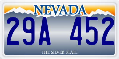 NV license plate 29A452