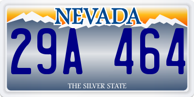 NV license plate 29A464