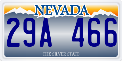 NV license plate 29A466
