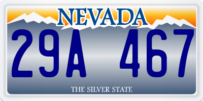 NV license plate 29A467