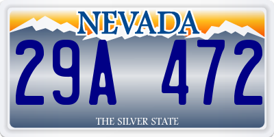 NV license plate 29A472