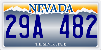 NV license plate 29A482