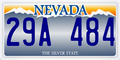 NV license plate 29A484
