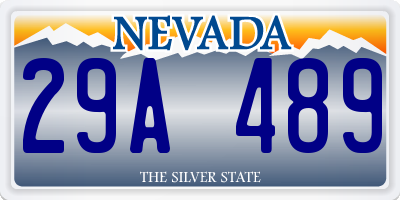 NV license plate 29A489