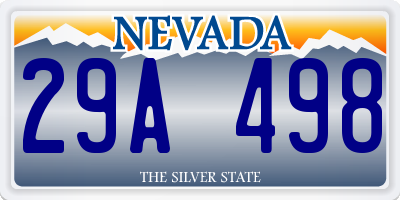 NV license plate 29A498