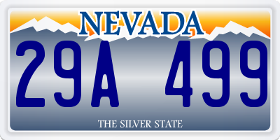 NV license plate 29A499