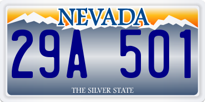 NV license plate 29A501