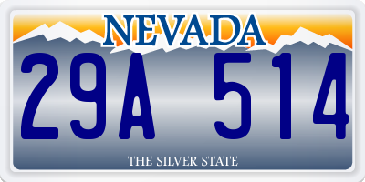 NV license plate 29A514
