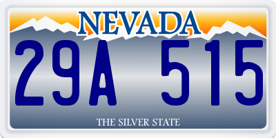 NV license plate 29A515