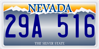 NV license plate 29A516