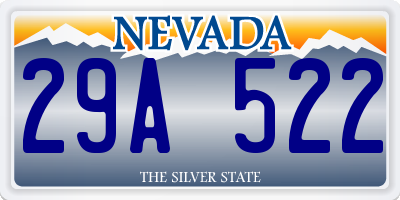 NV license plate 29A522