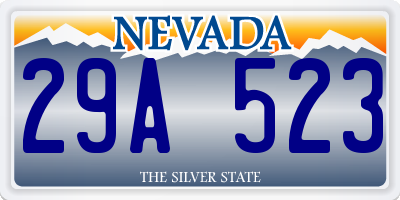 NV license plate 29A523