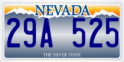 NV license plate 29A525